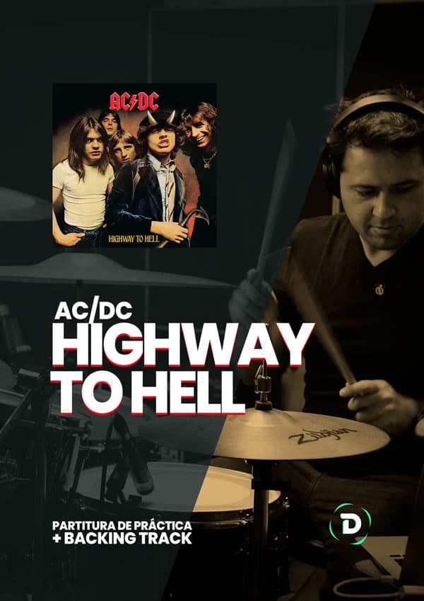Portada de AC DC Highway To Hell Partitura y Backing Track